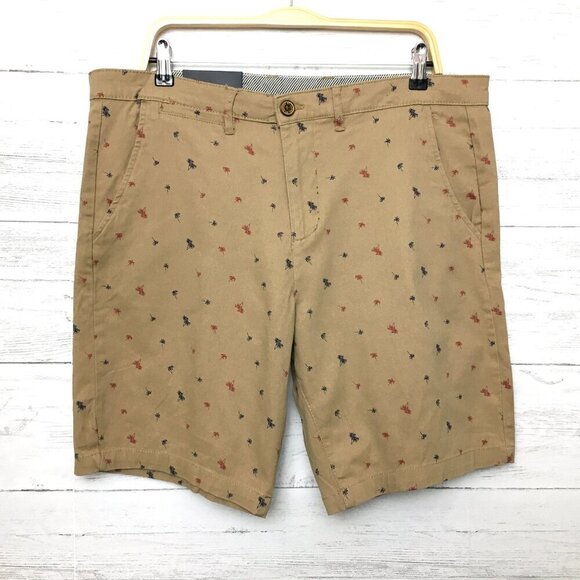 NEW Jachs New York Men's Bleecker Shorts Tan Palm Trees Print size 34 - Picture 8 of 8